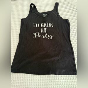 Time and Tru Black Party Tank Top